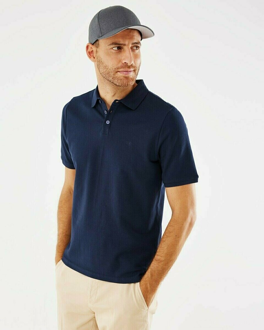 Mexx Pique polo Navy Niebieskie | JDYAI4625