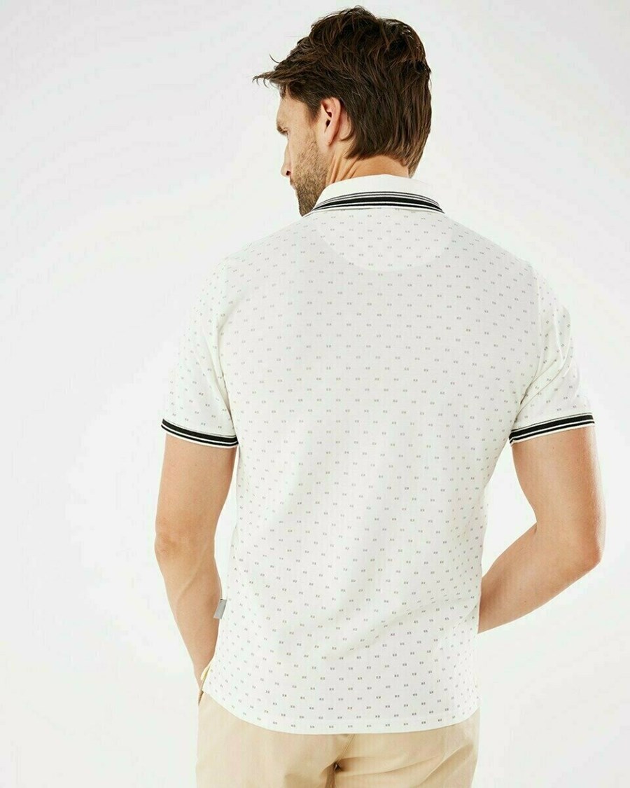 Mexx Pique polo Off white Białe | FPMXO8435