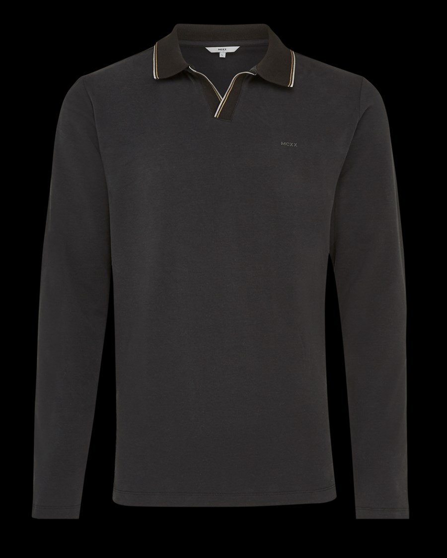 Mexx Polo LS Black Czarne | OZYJN6410