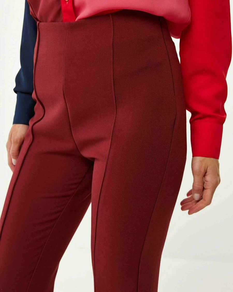 Mexx Prosty leg pantalon Dark Red Czerwone | GRSWX5648