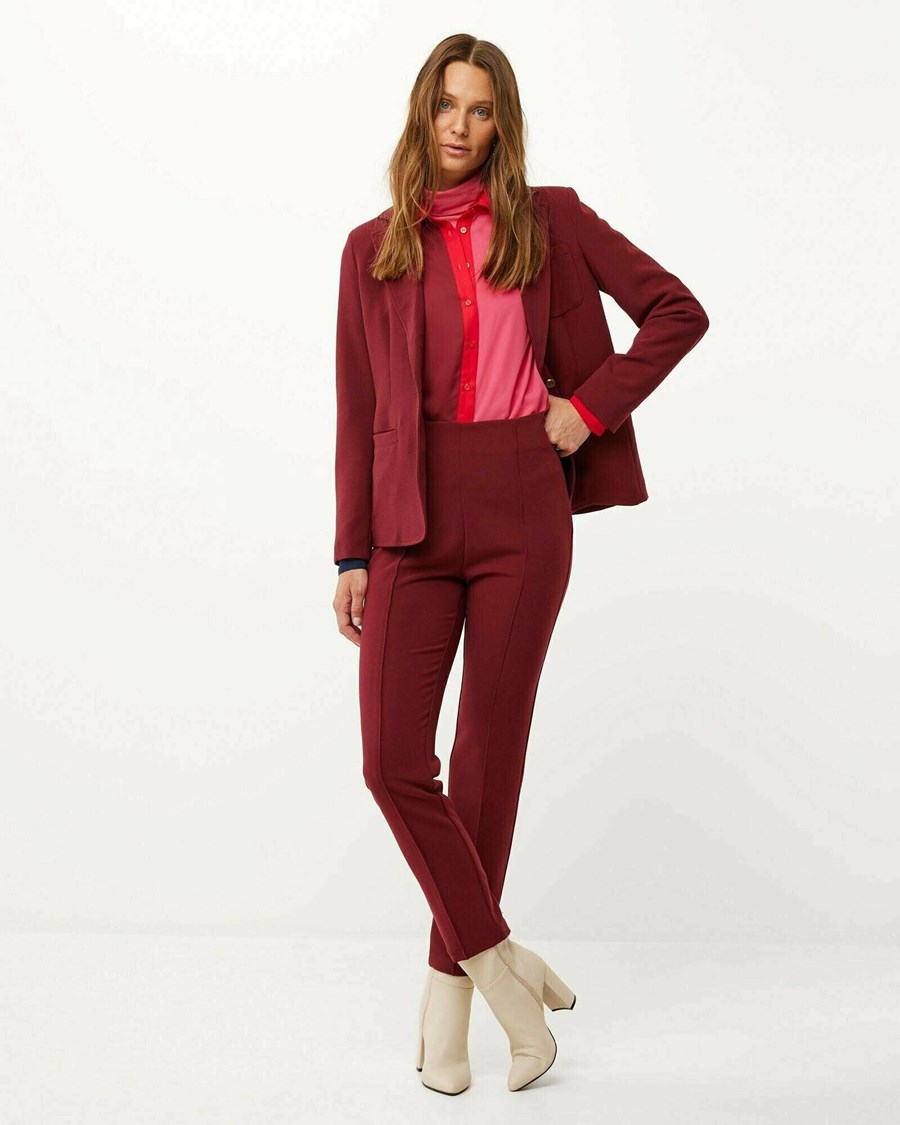Mexx Prosty leg pantalon Dark Red Czerwone | GRSWX5648