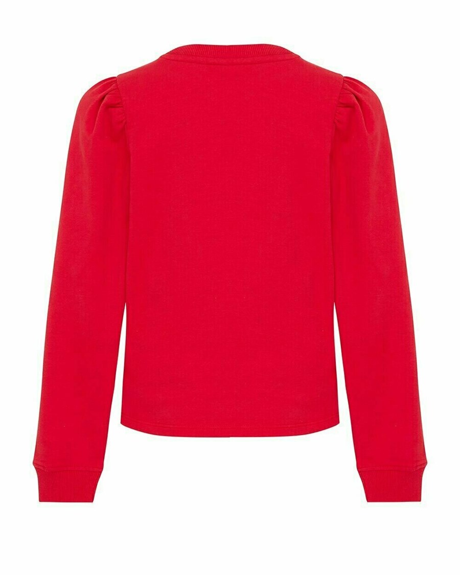 Mexx Puff sleeve sweater Red Czerwone | YWLXS1846