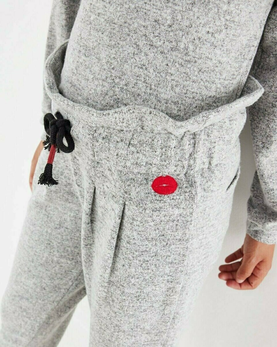 Mexx Rib velours jogger Dark Grey Szare | DKZLQ5019