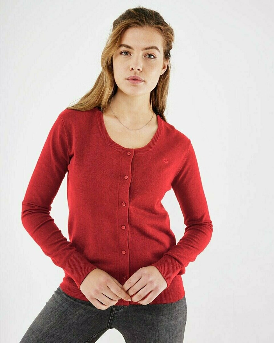 Mexx Round neck Cardigan SUSAN Red Czerwone | JHASG7405