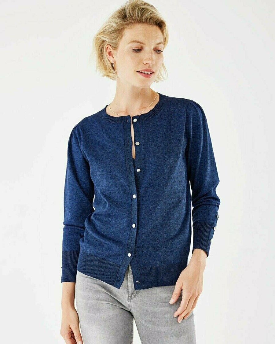 Mexx Round neck cardigan Navy Niebieskie | LRJBM8915
