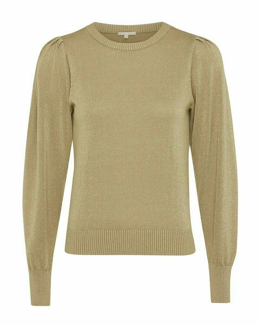 Mexx Round neck pullover Dark Sand Złote | TQBAZ7514
