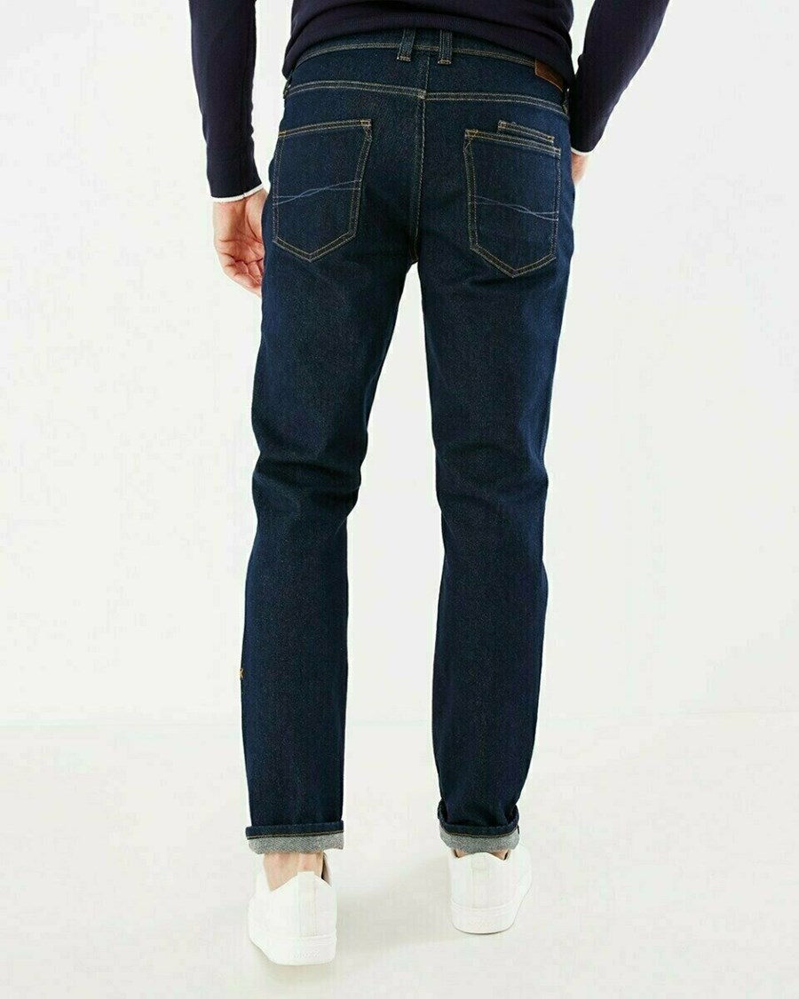 Mexx STEVE Mid waist/ Prosty leg jeans Blue Rinsed Niebieskie | XLADV8405