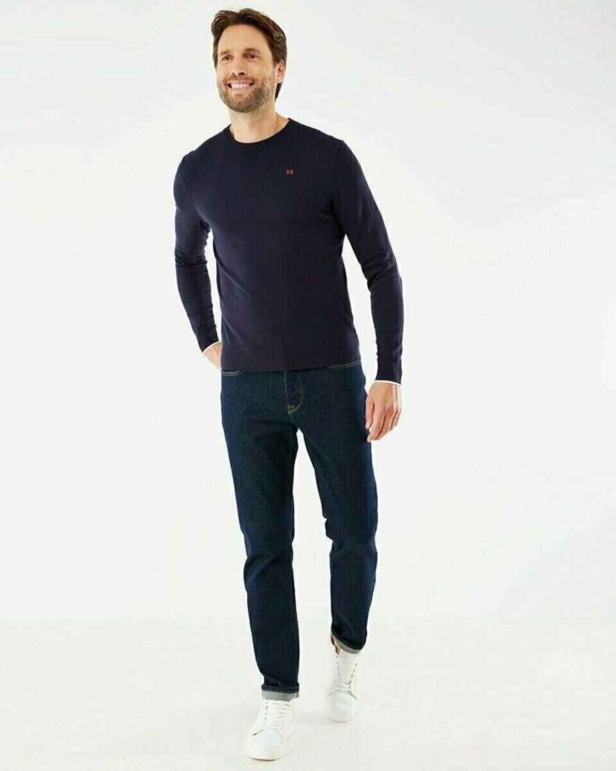 Mexx STEVE Mid waist/ Prosty leg jeans Blue Rinsed Niebieskie | XLADV8405