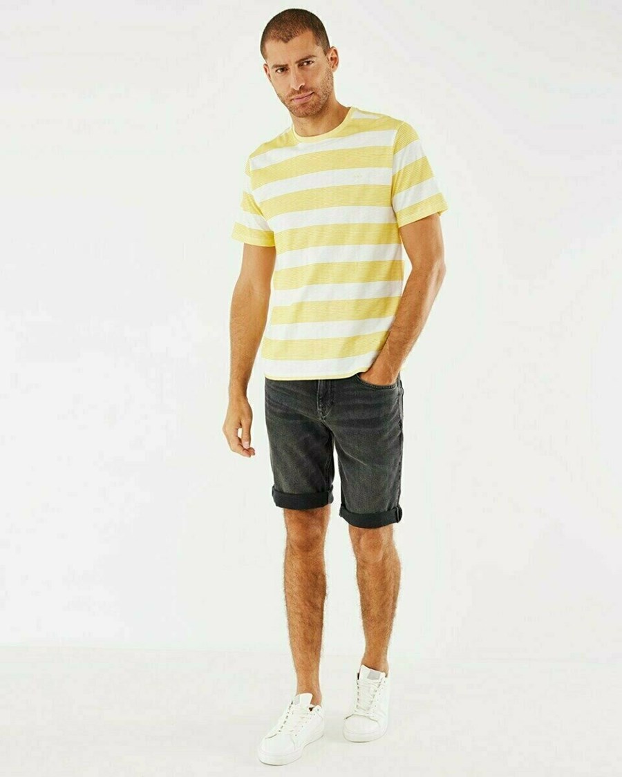 Mexx STEVE SHORT Mid waist/ Regular leg denim Black Used Czarne | PYKAQ0164
