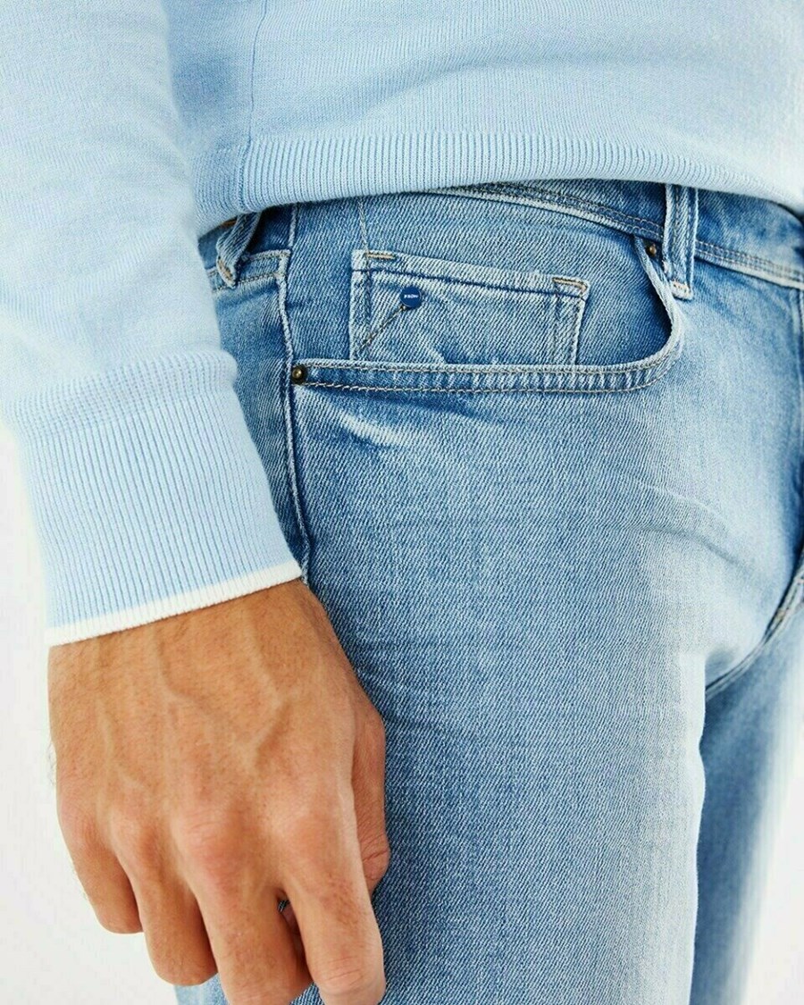 Mexx STEVE SHORT Mid waist/ Regular leg denim Light Stone Niebieskie | RHSKZ9573