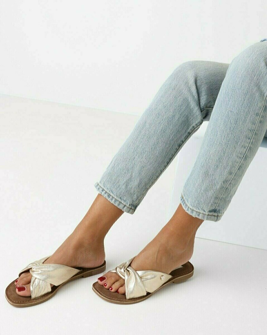 Mexx Sandal Janice Gold Złote | RHAIO2897
