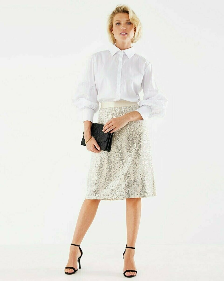 Mexx Sequins skirt Champagne Złote | UHTPA2140