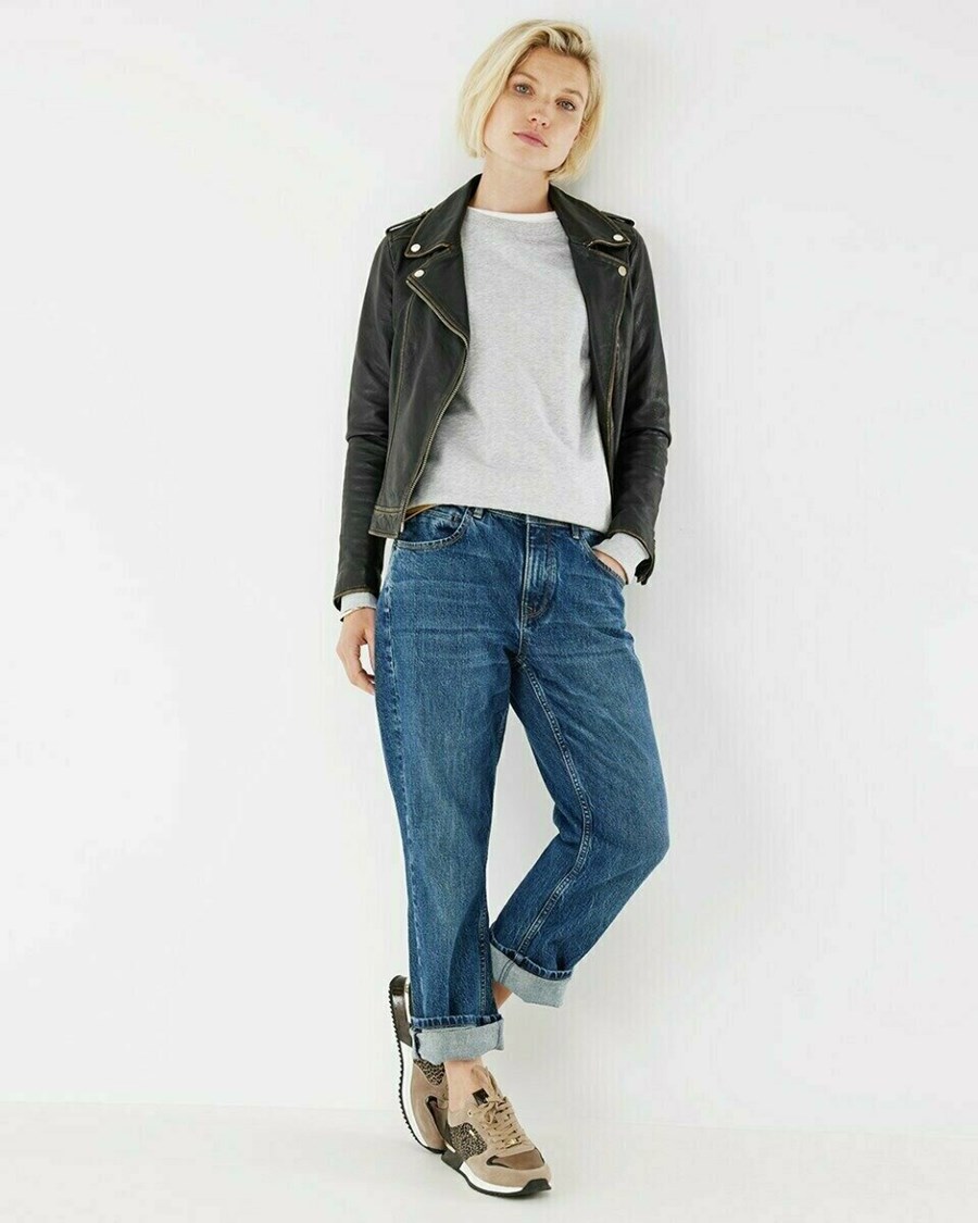 Mexx Skórzane Jacket Milou Black Czarne | QHIOM0164