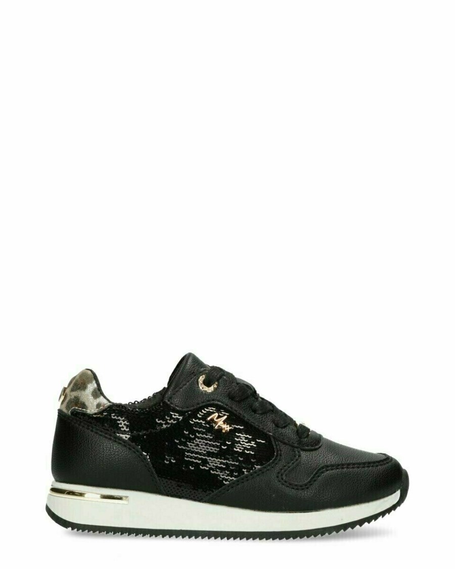 Mexx Sneaker Eflin Black/Gold Czarne | PDTJC0125