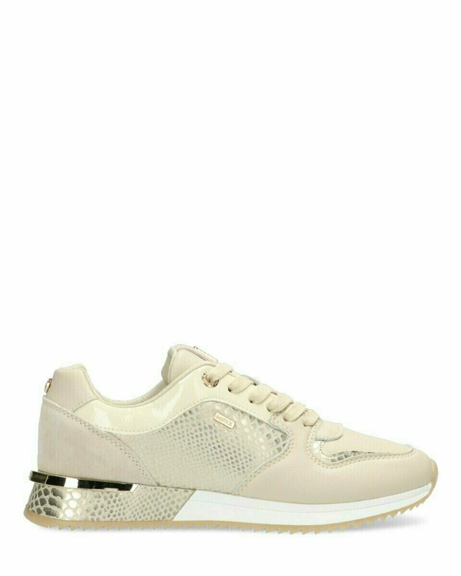 Mexx Sneaker Fleur Beige/Gold Beżowe | SQUDT1375