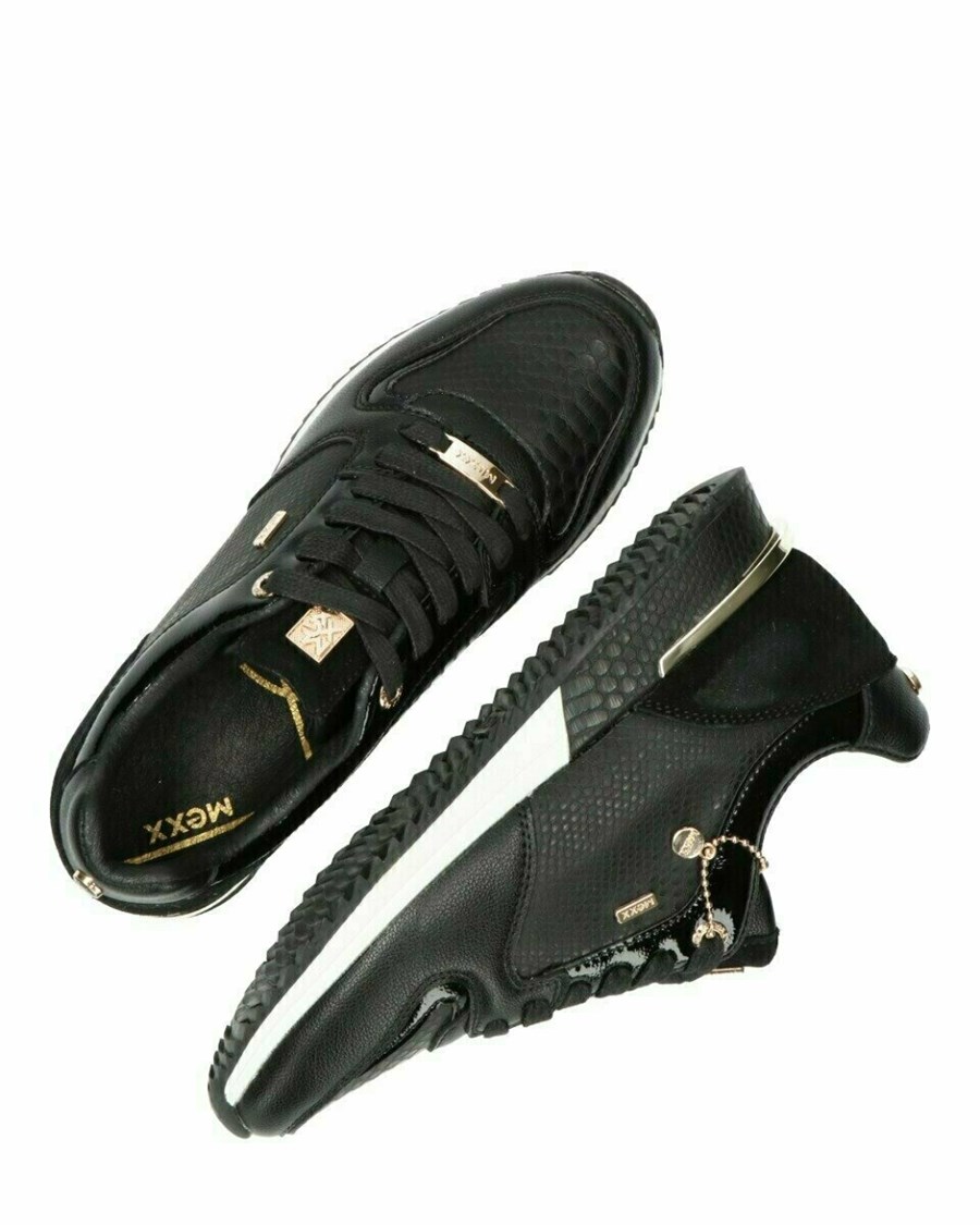 Mexx Sneaker Fleur Black Czarne | IGCDF6947