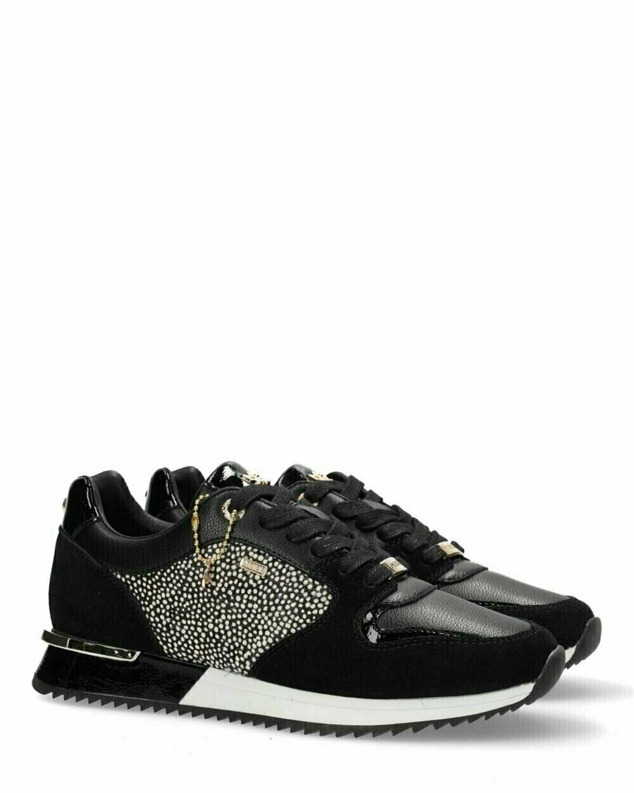 Mexx Sneaker Fleur Black Czarne | QANVZ9107