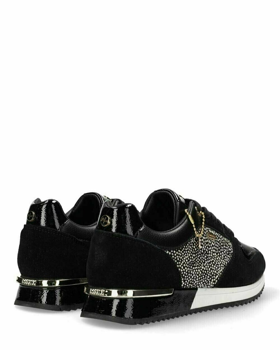 Mexx Sneaker Fleur Black Czarne | QANVZ9107