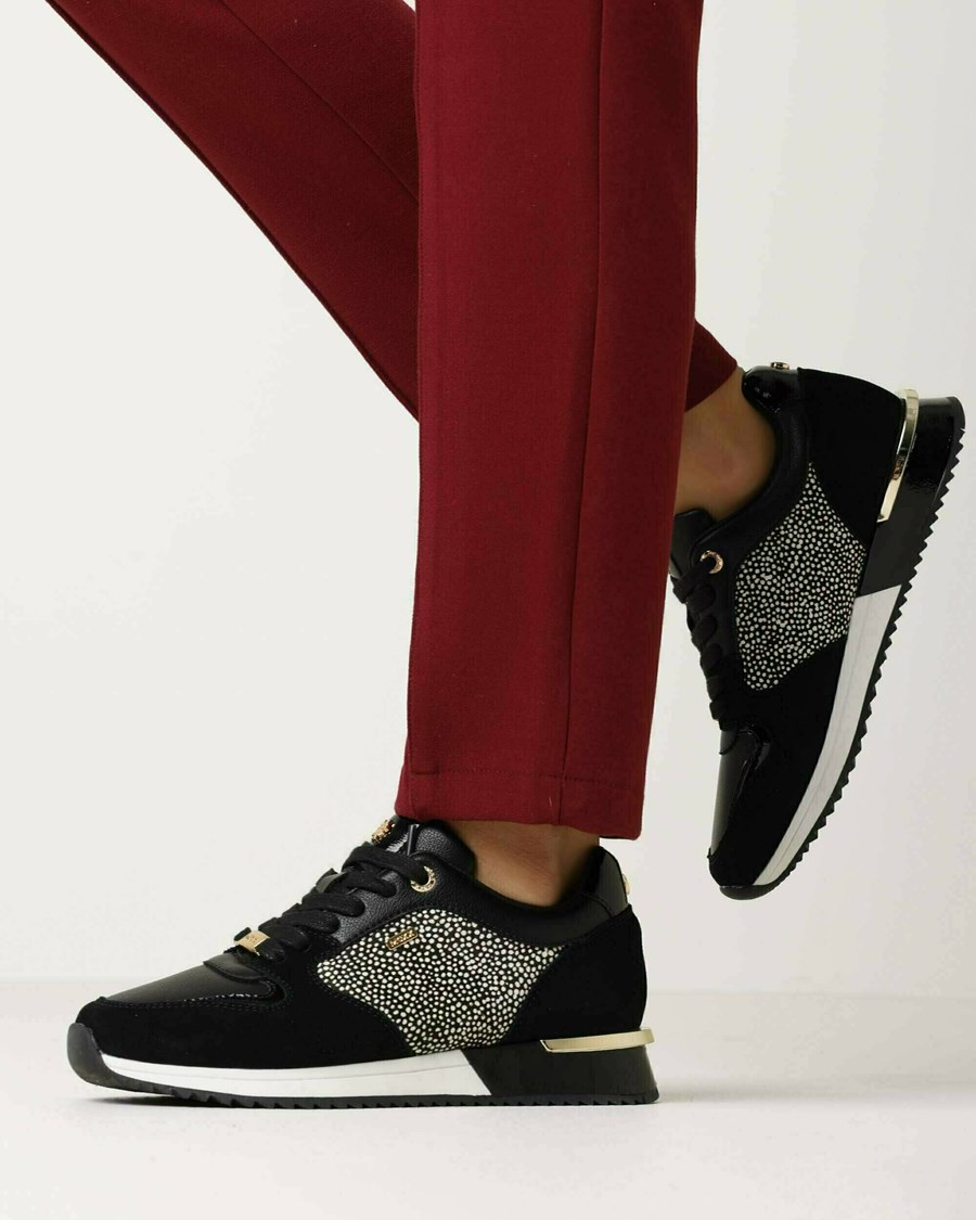 Mexx Sneaker Fleur Black Czarne | QANVZ9107