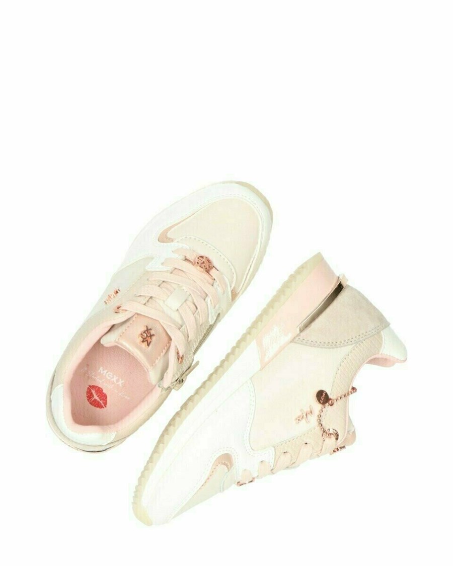 Mexx Sneaker Fleur Mini Beige/pink Różowe | CMHLY4950