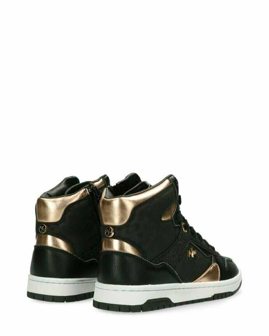 Mexx Sneaker Ginia Black/Gold Czarne | TBXWM9750