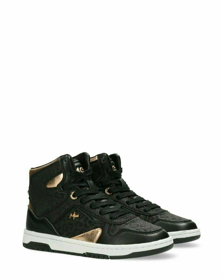 Mexx Sneaker Ginia Black/Gold Czarne | TBXWM9750
