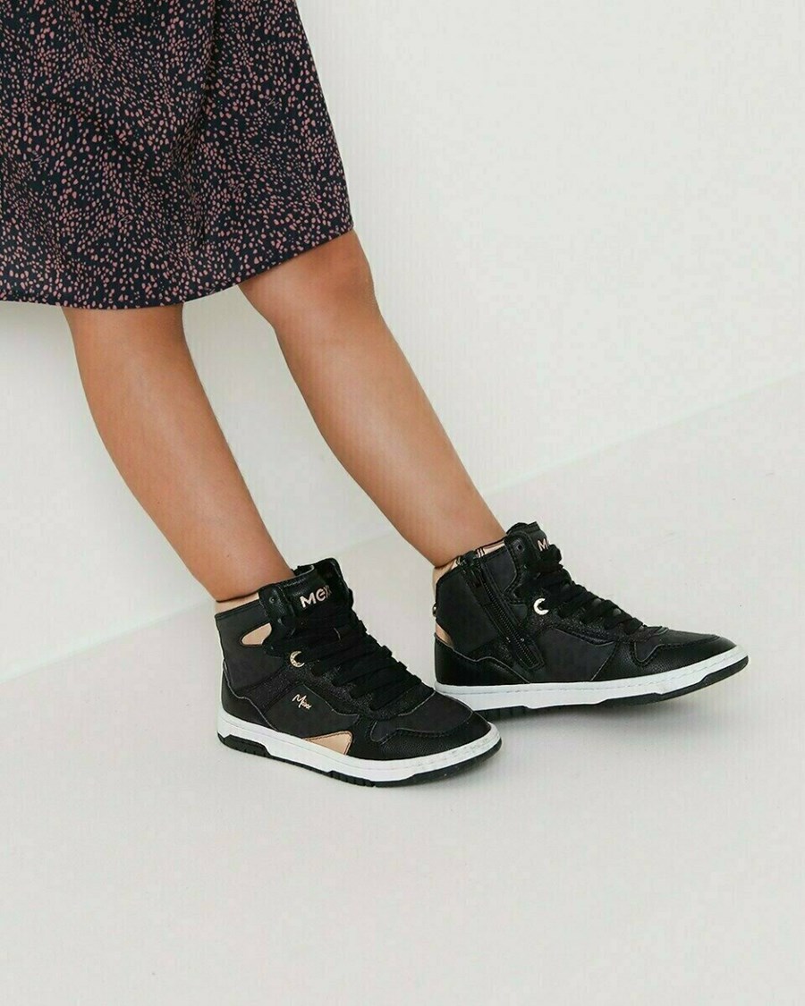 Mexx Sneaker Ginia Black/Gold Czarne | TBXWM9750