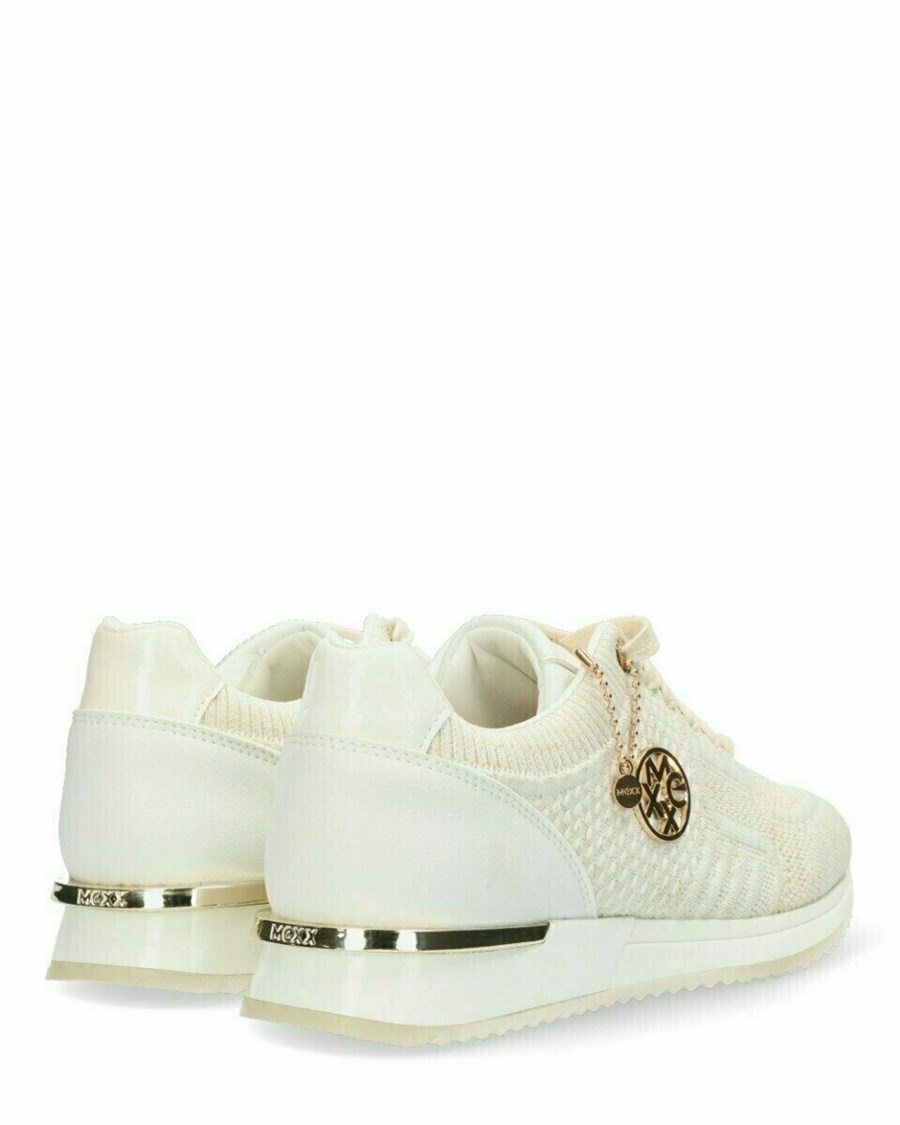 Mexx Sneaker Gitte glitter Off White Białe | NBCGK1625