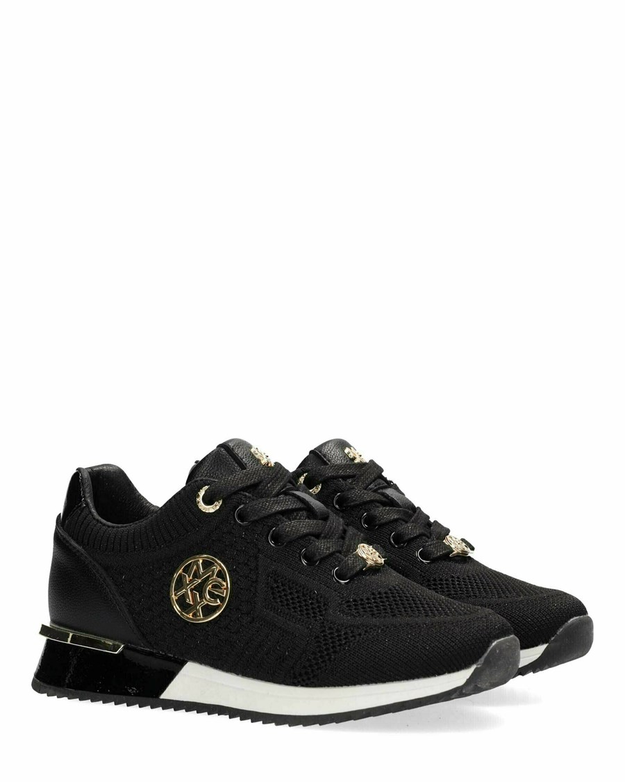 Mexx Sneaker Gitter Glitter mini Black Czarne | XFGRN5437