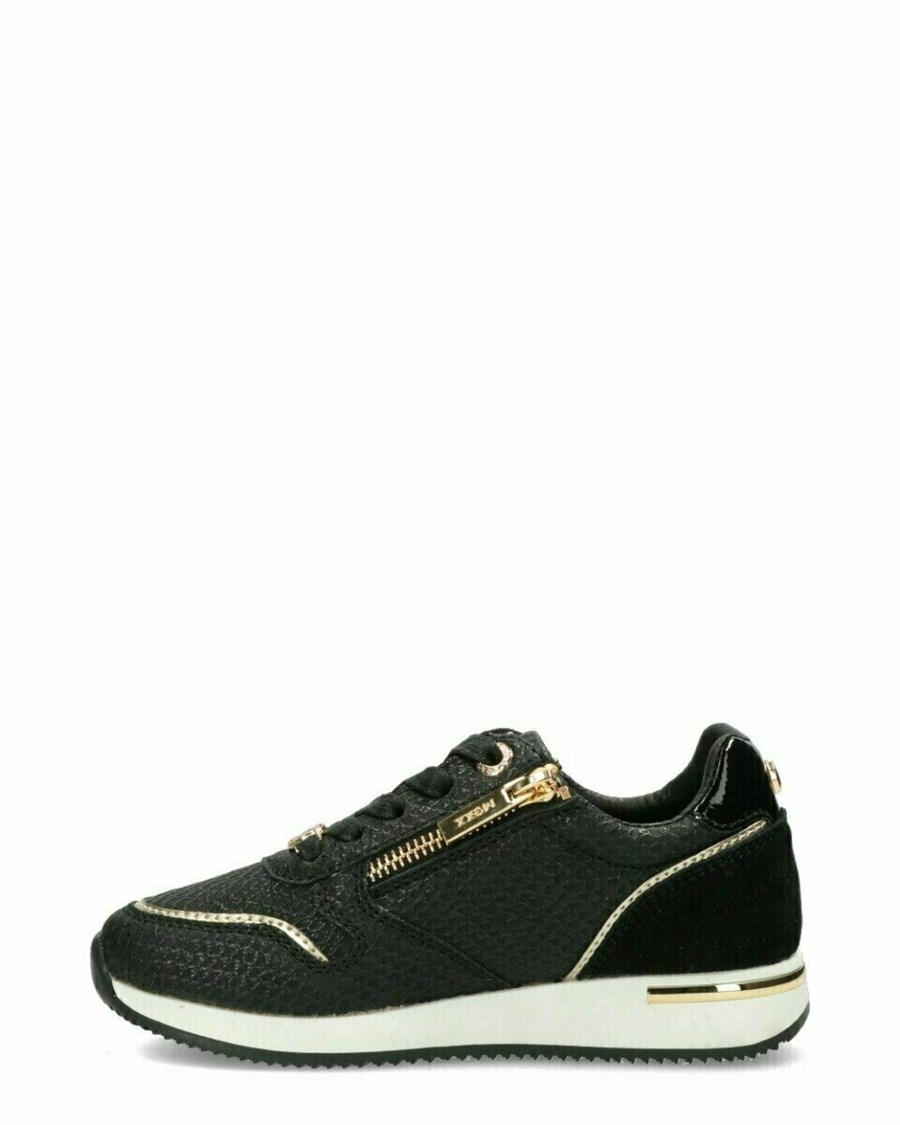 Mexx Sneaker Hiske Black/Gold Czarne | AOUFC9182