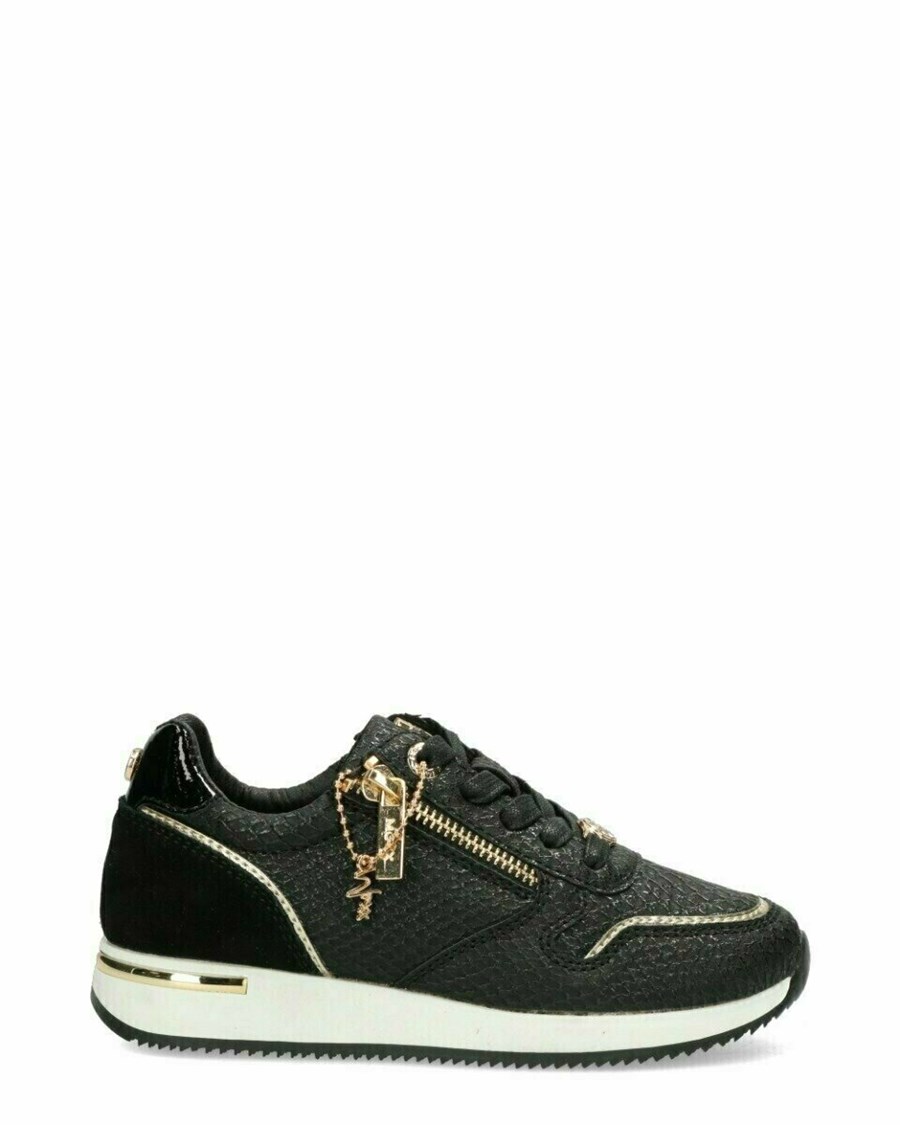 Mexx Sneaker Hiske Black/Gold Czarne | AOUFC9182
