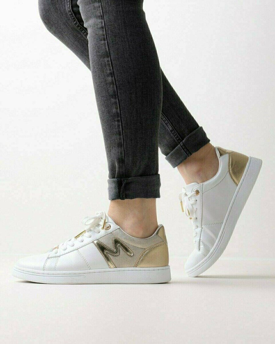 Mexx Sneaker Jexxi White/Gold Białe | SYWPF5470