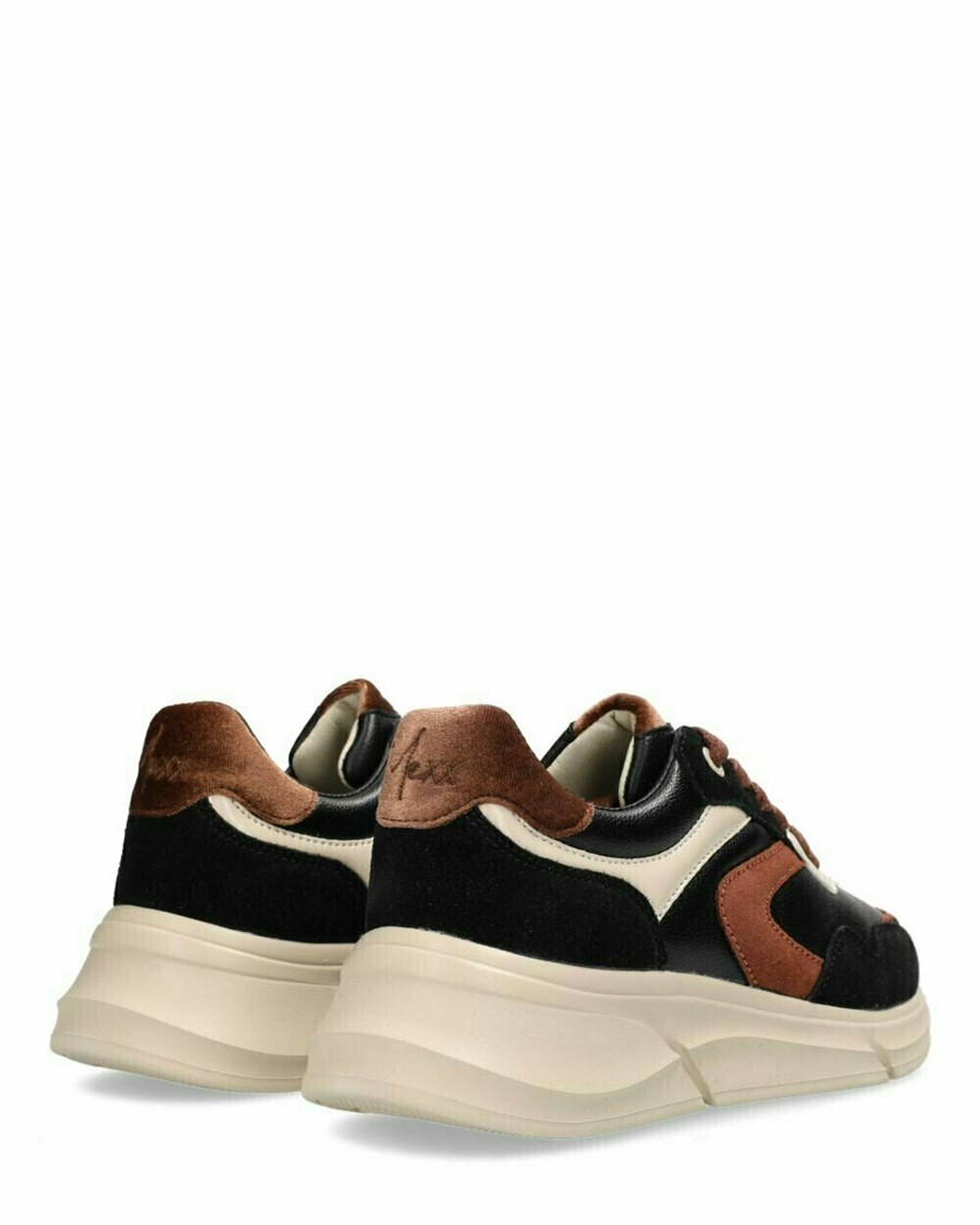 Mexx Sneaker Jilou Black/Tan Czarne | SYMXO7480
