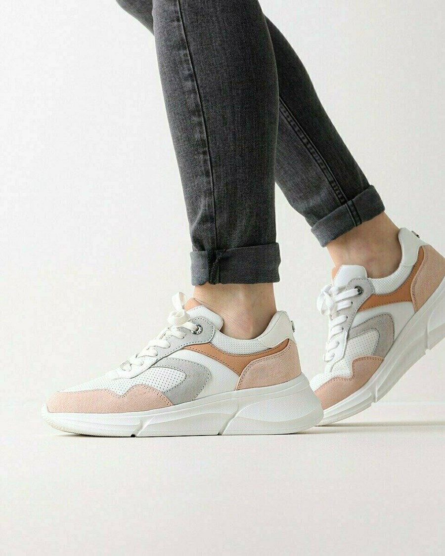 Mexx Sneaker Jilou White/Pink Różowe | ZBOYX9176