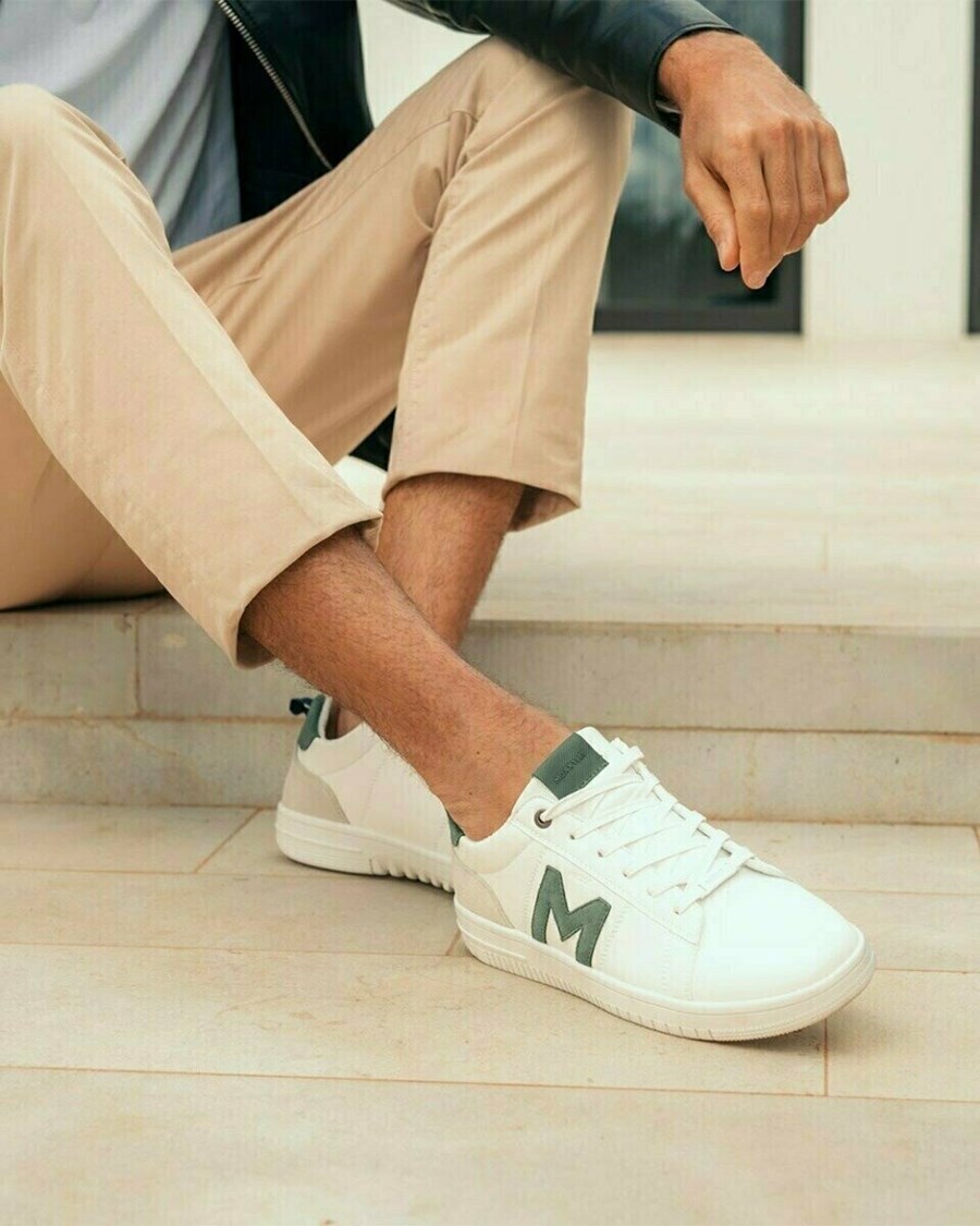 Mexx Sneaker Joah White/Green Białe | APEYS0281