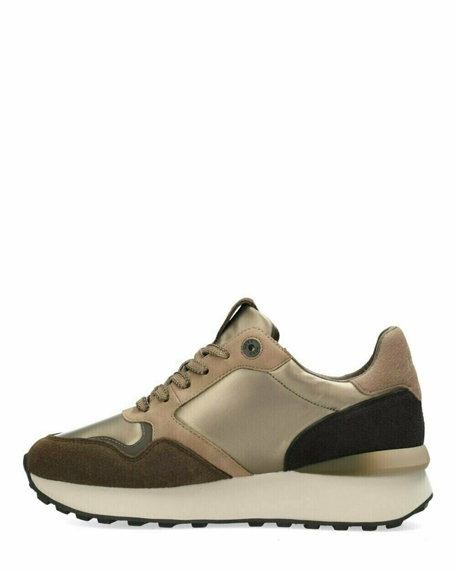 Mexx Sneaker Juju Olive Złote | MGZRE6192
