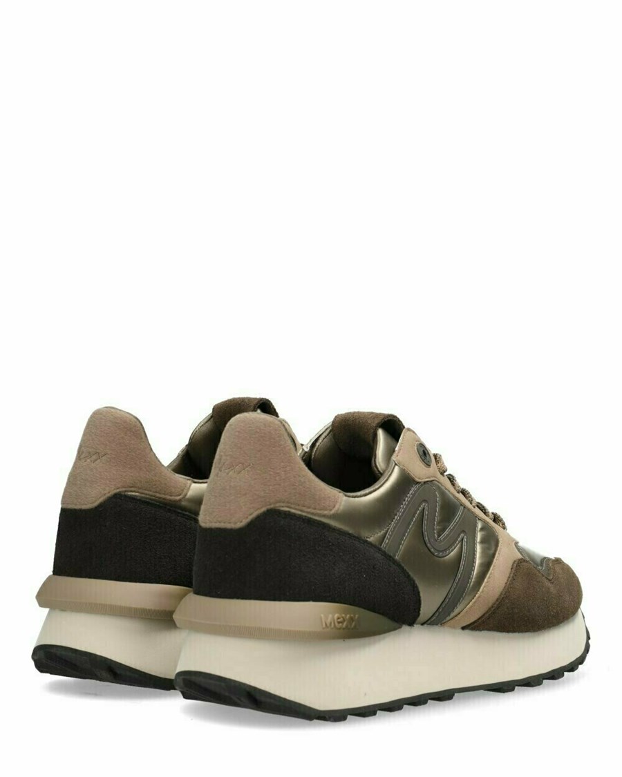 Mexx Sneaker Juju Olive Złote | MGZRE6192