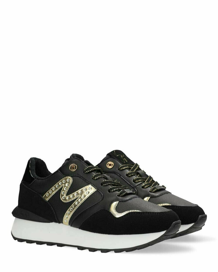 Mexx Sneaker Juju- Spark Black/Gold Czarne | SEVON6813