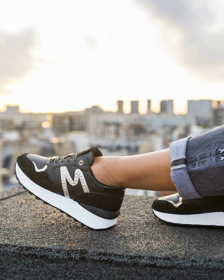 Mexx Sneaker Juju- Spark Black/Gold Czarne | SEVON6813