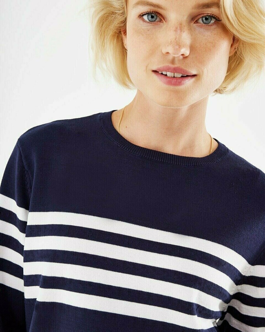 Mexx Stripe pullover Navy Niebieskie | ESTQX3907