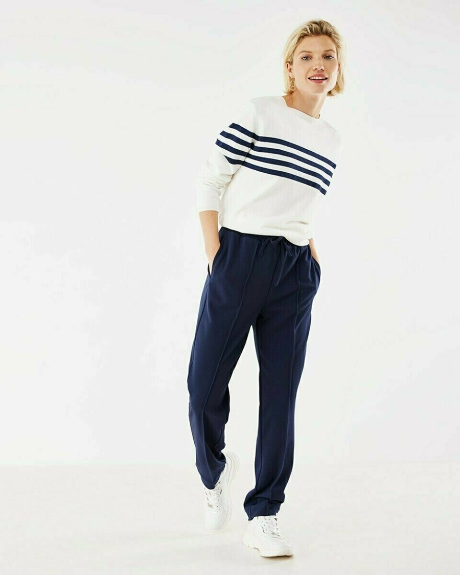 Mexx Stripe pullover Off white Białe | RBXYL3601