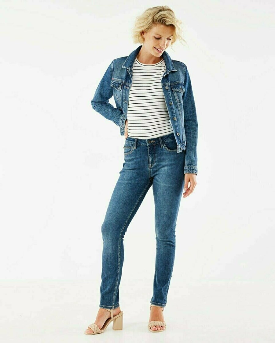 Mexx Stripe top shoulderpads Blue/White W Paski Białe | OVTKI8279