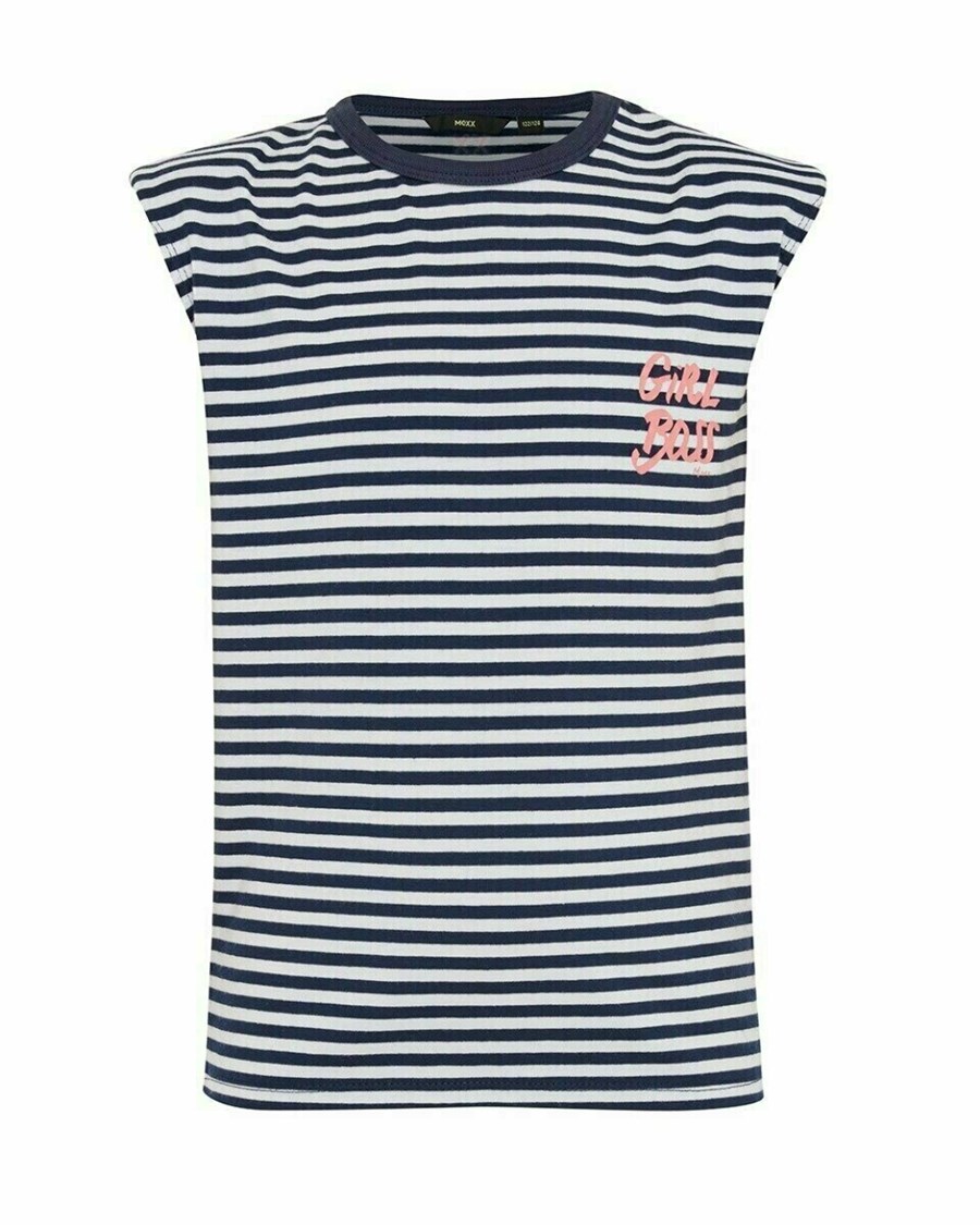 Mexx Stripe top shoulderpads Off white Białe | ZIBAV5280