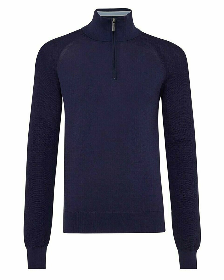 Mexx Structure raglan sweater Navy Niebieskie | RMYBI7158