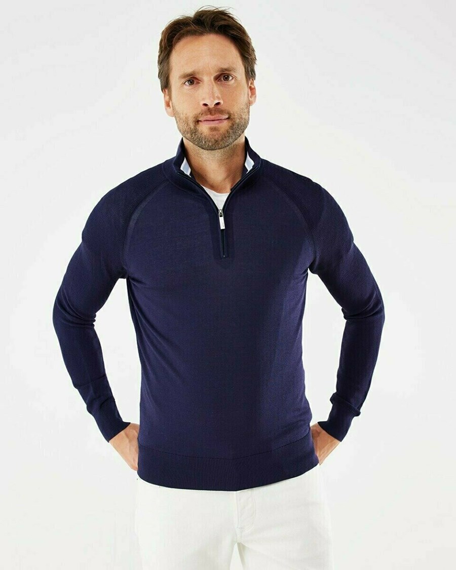 Mexx Structure raglan sweater Navy Niebieskie | RMYBI7158