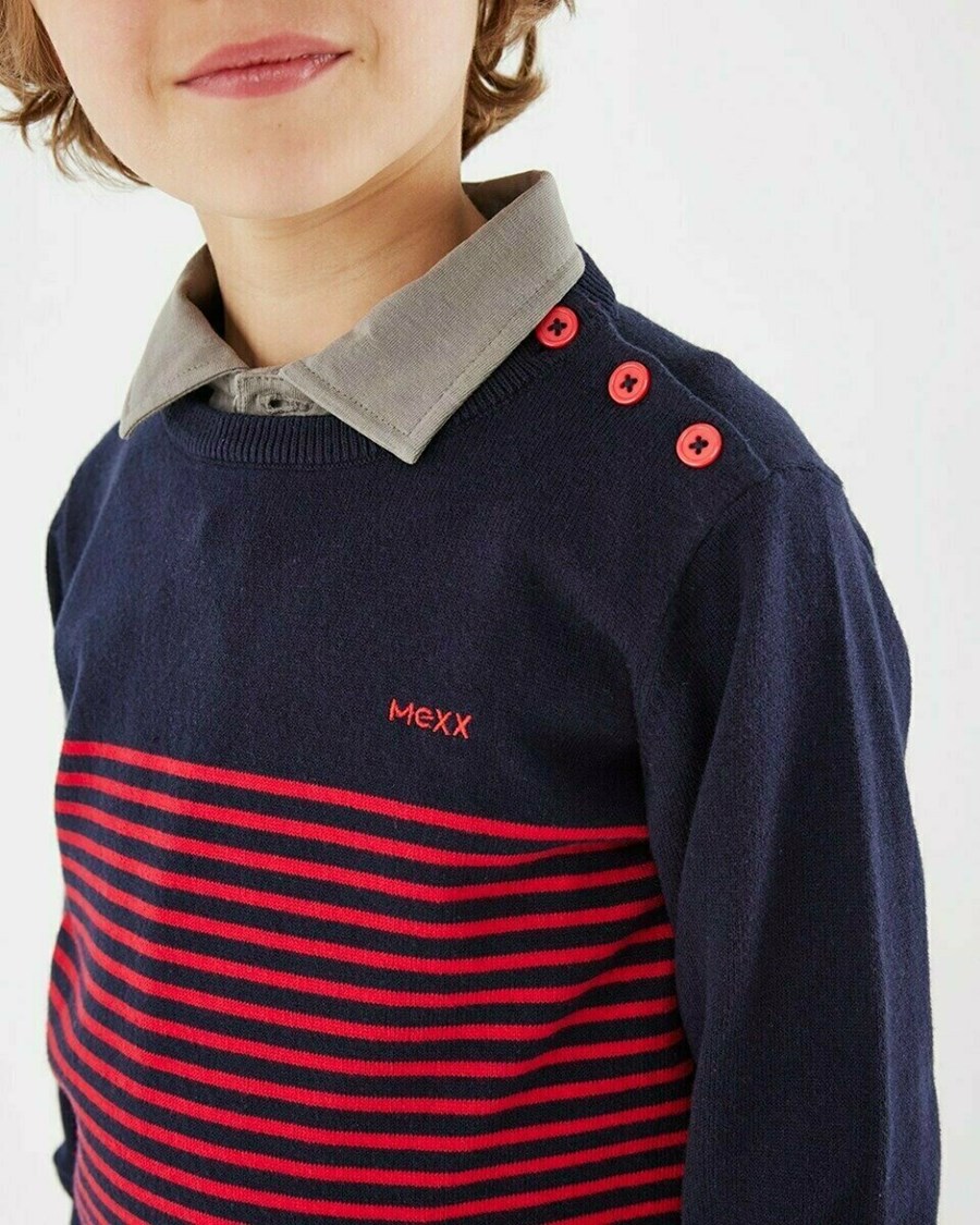 Mexx Swetry Navy Niebieskie | IRHCU4035