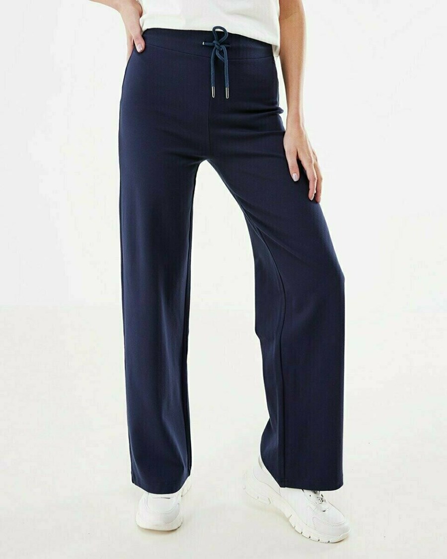 Mexx Szerokie leg pants Navy Niebieskie | ITSRH0623