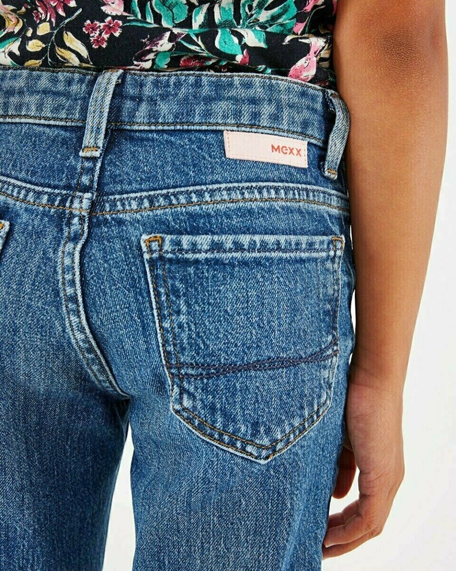 Mexx TINA Mid waist/ Tapered leg jeans Vintage Blue Niebieskie | RXTSM4935