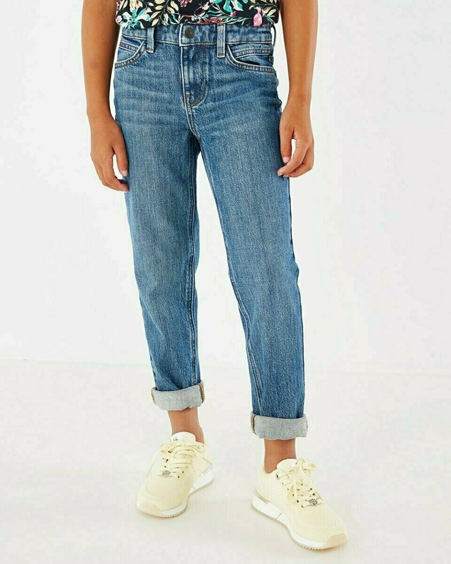 Mexx TINA Mid waist/ Tapered leg jeans Vintage Blue Niebieskie | RXTSM4935