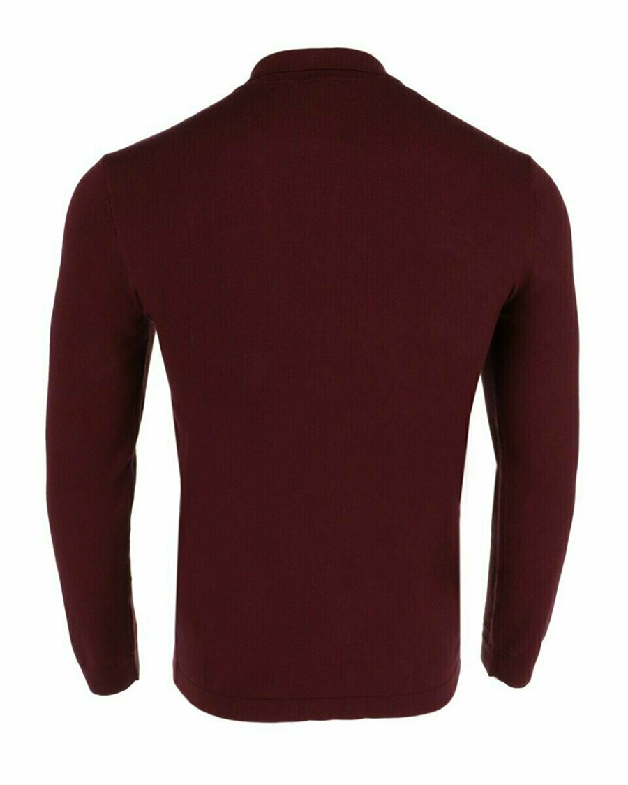 Mexx TYLOR Polo LS Bordeaux Red Czerwone | PULGM9827